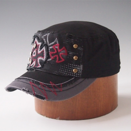 Distressed Embroidery  Military Cap