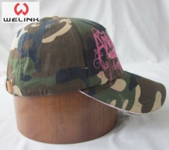 Welink High Quality Print Logo Camo Cotton Baseball Cap