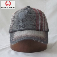 Welink High Quality Textile Sanding Print Logo Baseball Cap