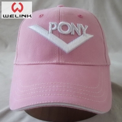 Welink High Quality PONY Embroidery Logo Cotton Baseball Cap