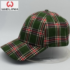 Cotton Twill Checked Dad Cap