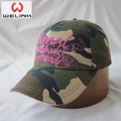 Welink High Quality Print Logo Camo Cotton Baseball Cap