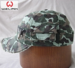 Welink High Quality Camo Cotton Zipper Baseball Cap