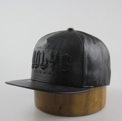 Men sports cap custom snapback caps PU leather snapback hats