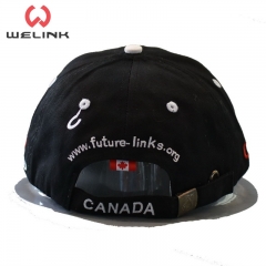 Custom Embroidery 6 Panels Black Baseball Cap