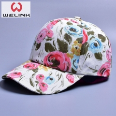 Custom Flower Sublimation Baseball Cap Sport Dad Hat