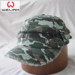 Welink High Quality Camo Cotton Zipper Baseball Cap