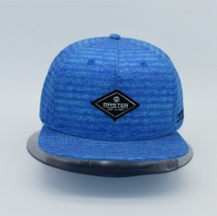 Fashion 100% Cotton Twill Snapback Cap And Hat Blue Sports Cap