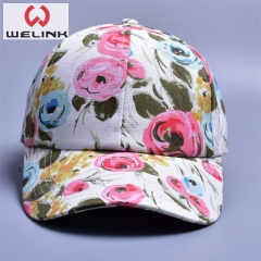 Custom Flower Sublimation Baseball Cap Sport Dad Hat