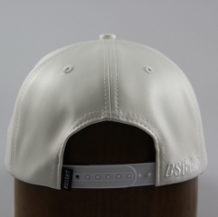 5 panel pu leather hip-hop custom 3D embroidery snapback cap hat