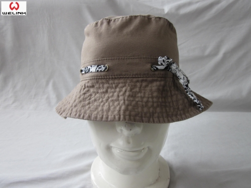 Bandage Adjustable Plain Vintage Bucket Cap Fisherman Hat