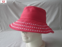 Embroidery Flat Top Sunshade Foldable Bucket Cap Fisherman Hat