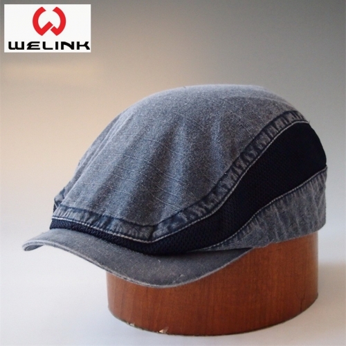 Hot Sale Custom Logo Men's Vintage Denim Adjustable Ivy Hat And Cap