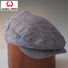 Embroidery Adjustable Classic Checked Ivy Cap Beret Hat