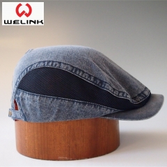 Hot Sale Custom Logo Men's Vintage Denim Adjustable Ivy Hat And Cap