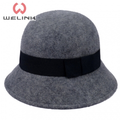 Custom design 100% wool felt bucket hat