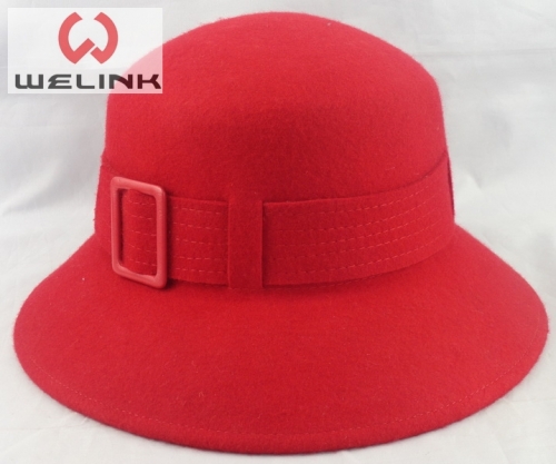 Custom design 100% wool felt bucket hat